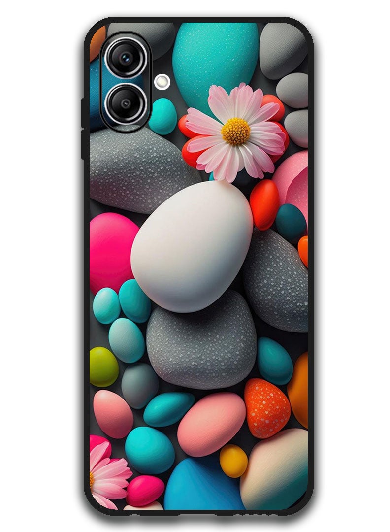 Theodor Case Compatible with Samsung Galaxy A07 6.7 Inch Protection Shockproof Bumper Cover Colourful Stones - Image 1